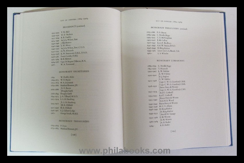 ROYAL PHILATELIC SOCIETY, The Royal Philatelic Society London 1869 ...