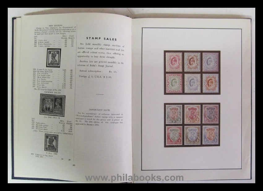 Cooper, J., A Specialised Priced Catalogue of Indian Stamps (1852- ...