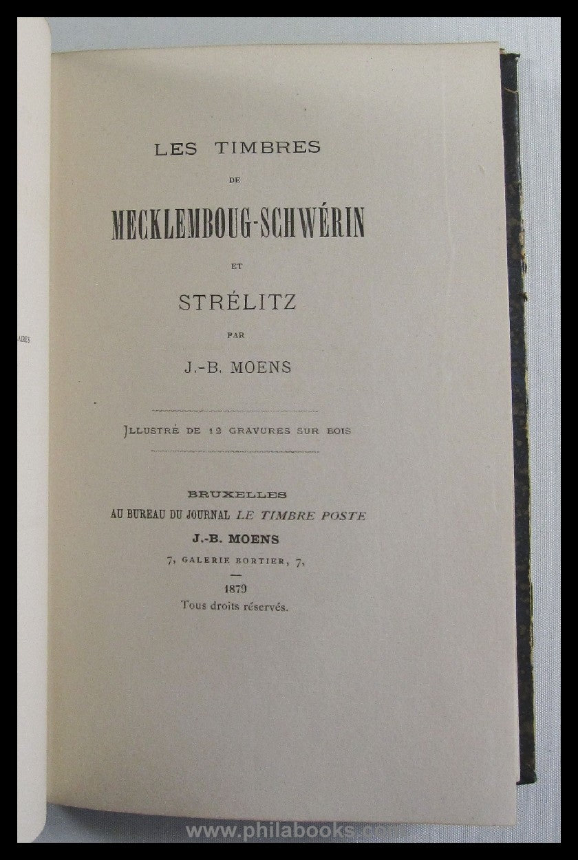 Moens, J.B., Les timbres des Etats Allemandes, hier die Triologie ...