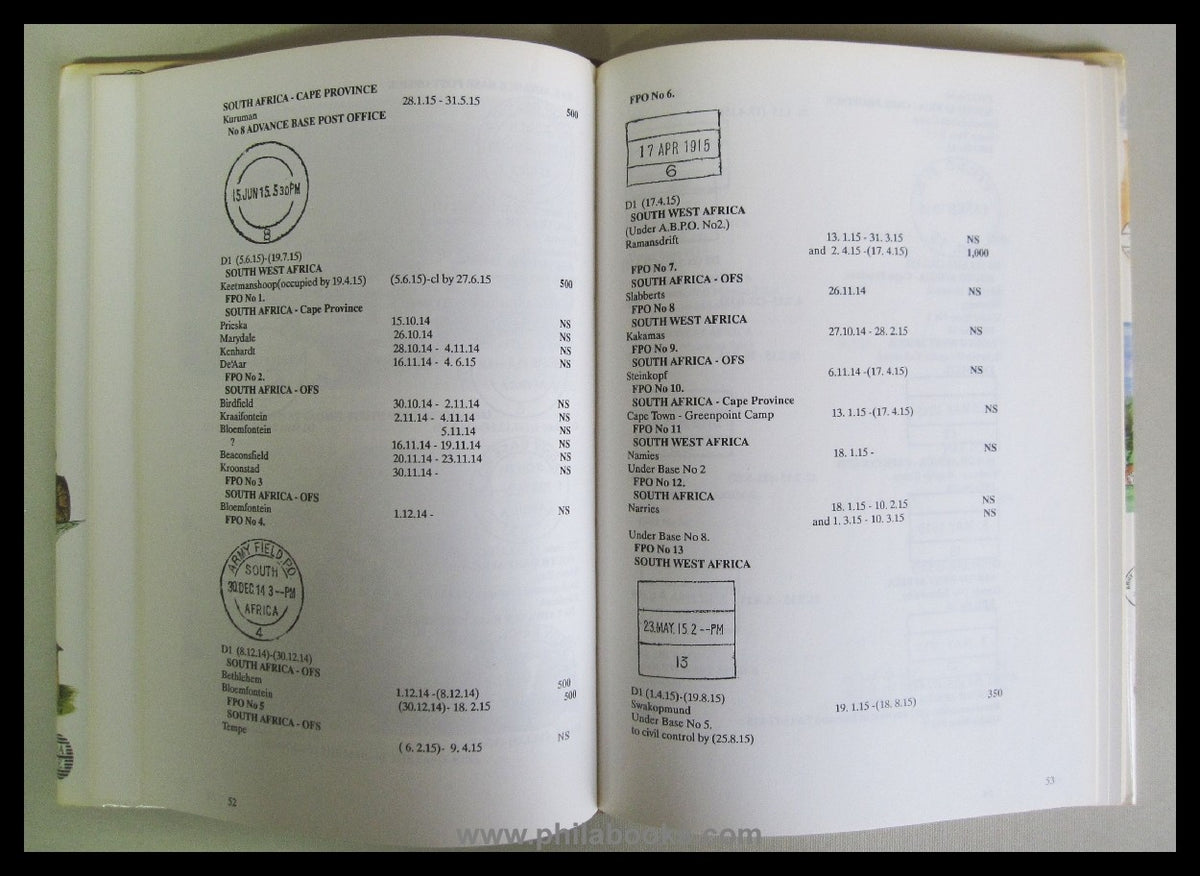 Proud, E.B., The History of the South African Army Postal Service, ...