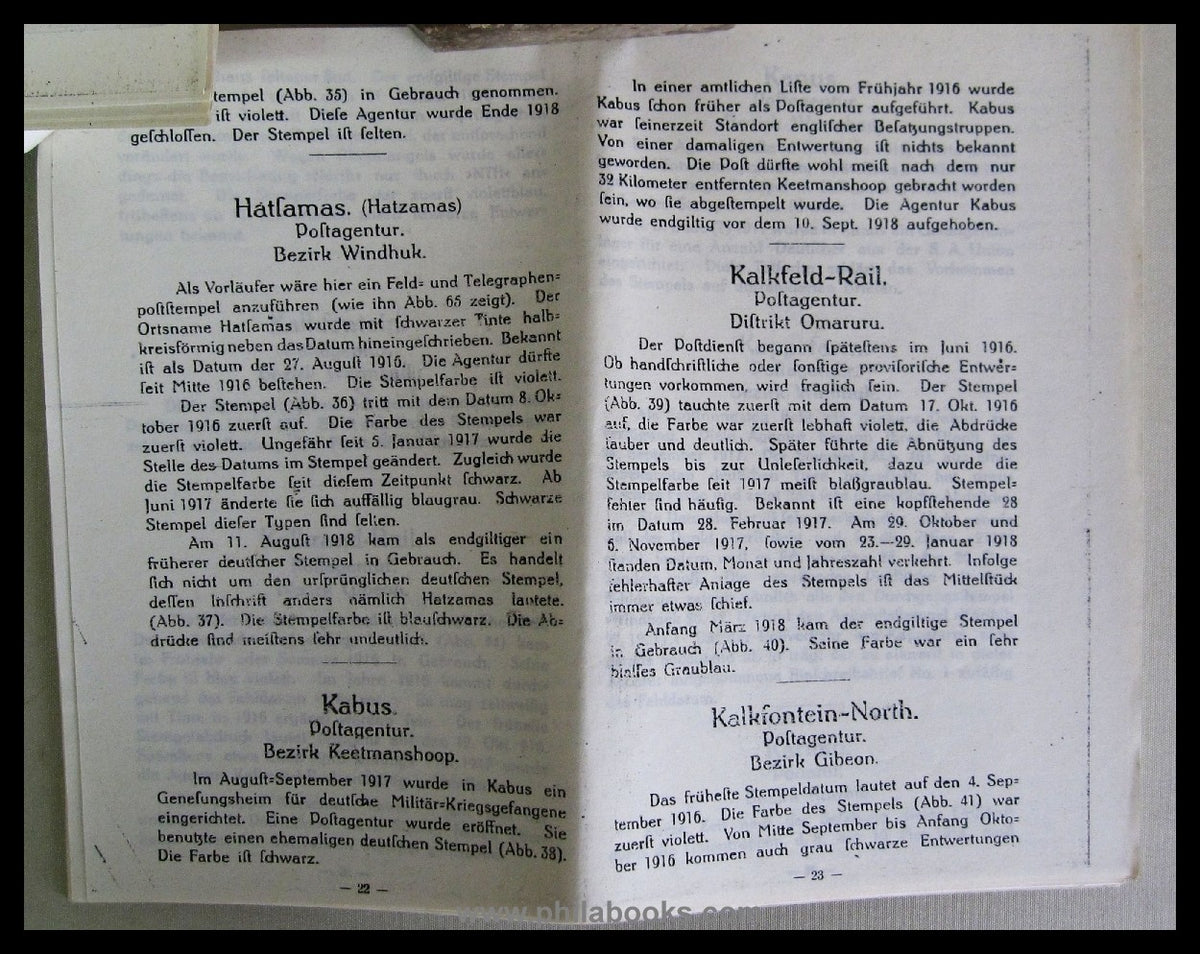 Busch, H., Die Unionspost im besetzten Deutsch-Südwest-Afrika 1914 ...