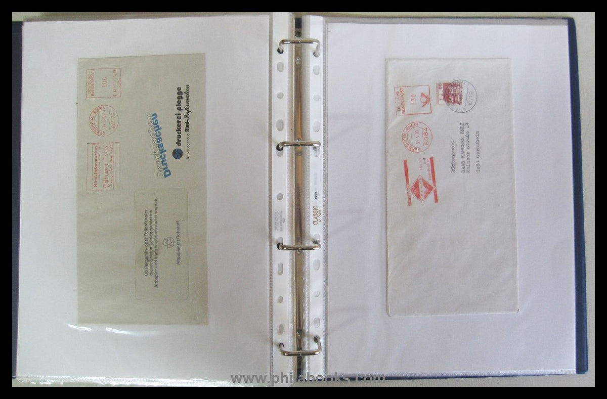 Registered and insured letters ca. 1989, routing folder with collection...