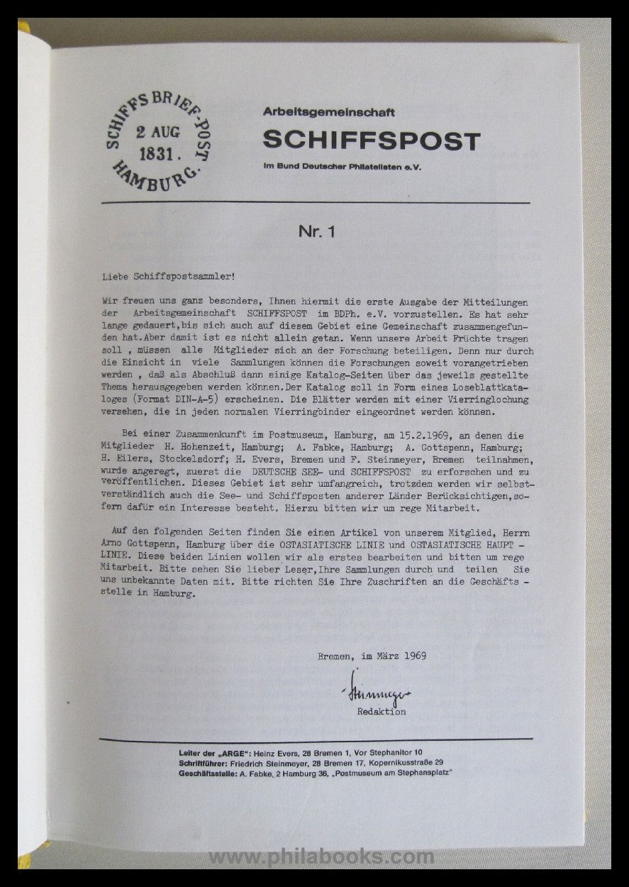ArGe Schiffspost, newsletters 1-30 and some parts of the manual in 3...