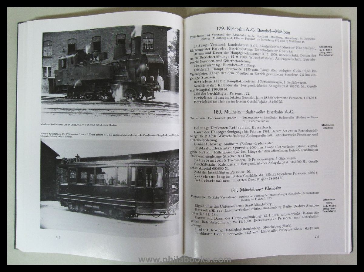 Handbuch der deutschen Straßenbahnen Kleinbahnen Privatbahnen, Eis ...