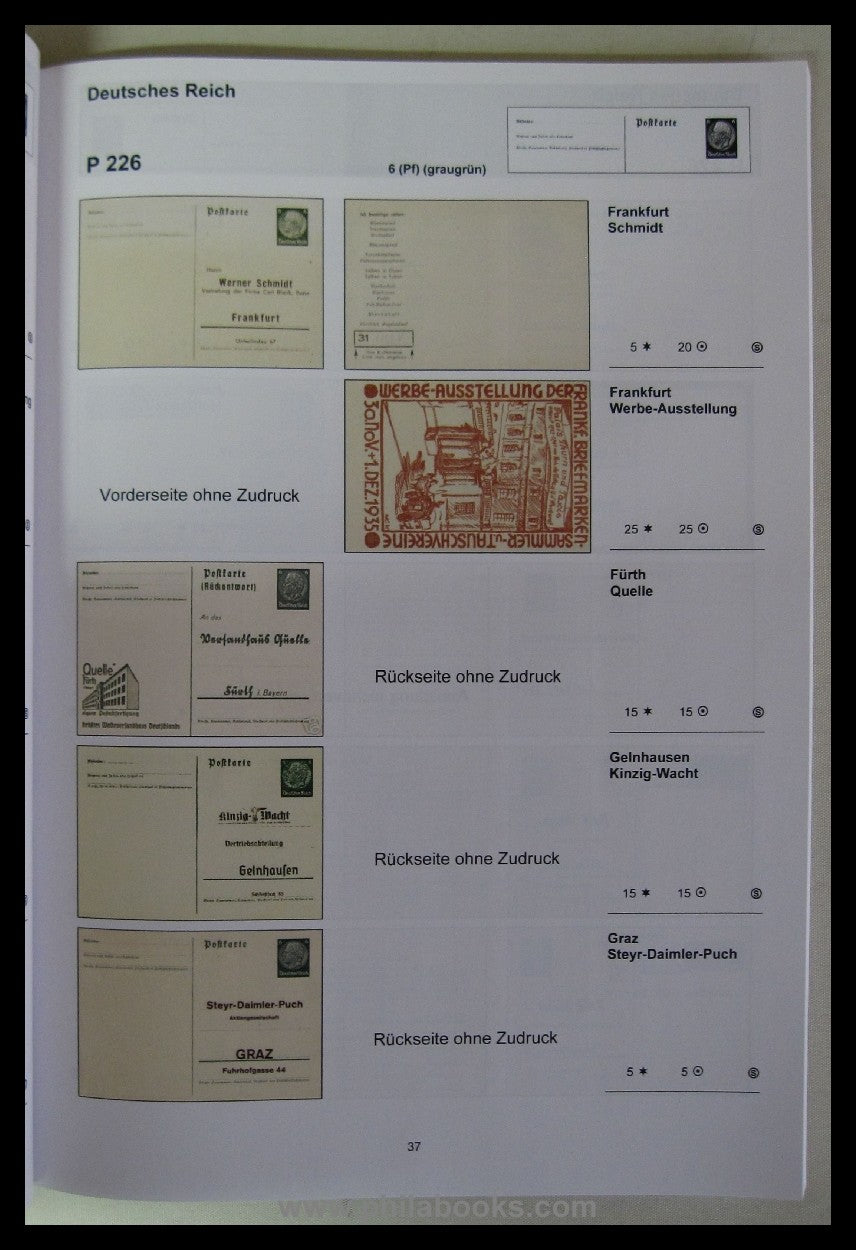 Hampe, H., Official postal stationery with private additions German Re...