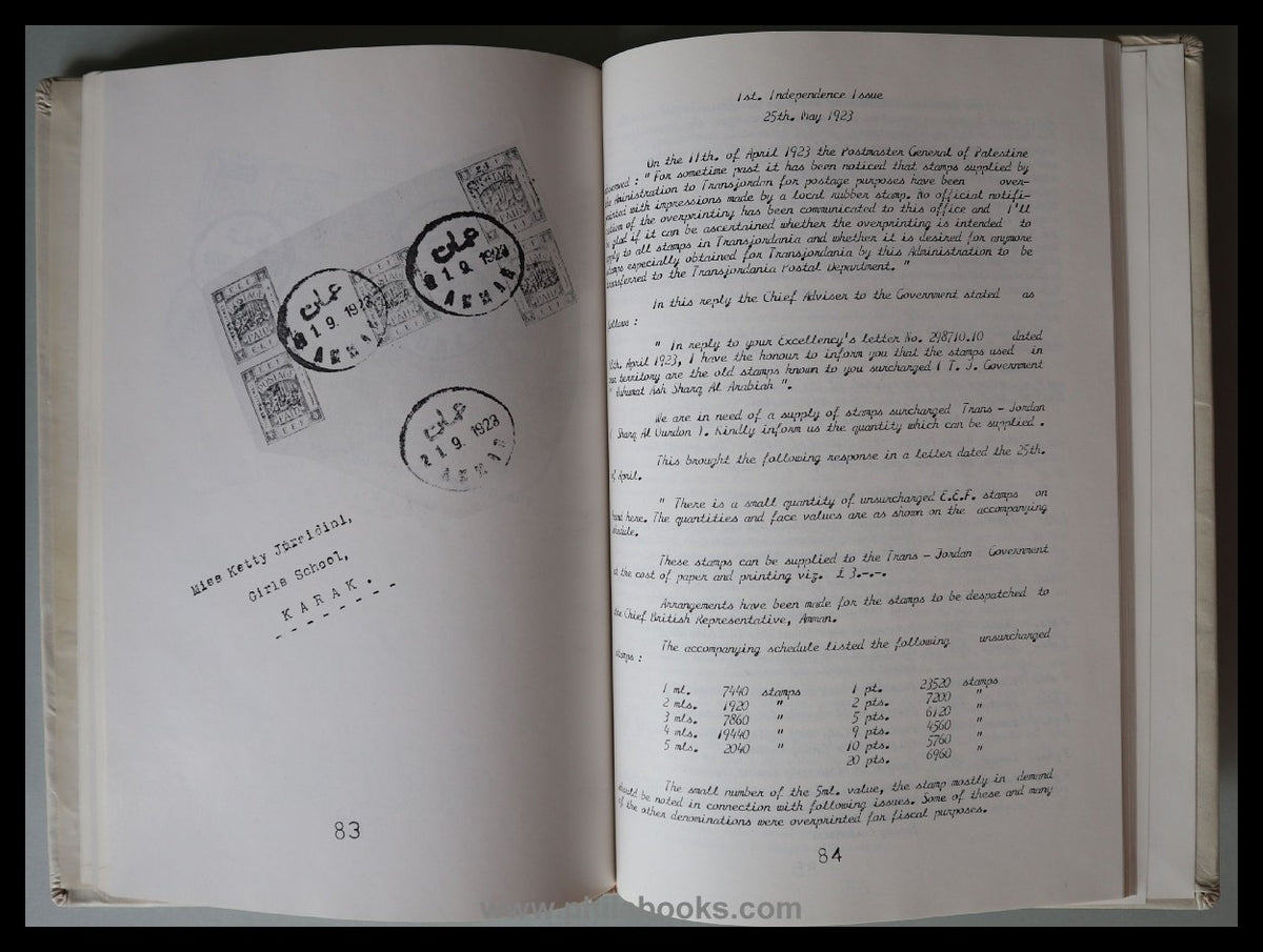 Souan, K.C.R.: Philatelic History of Jordan, 55th anniversary, Amm ...