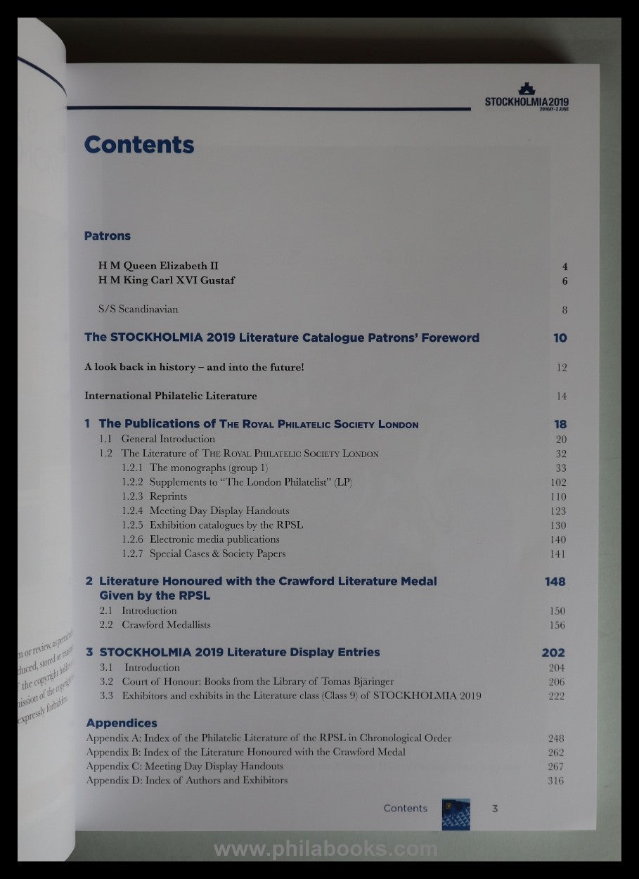 Stockholmia 2019, Library Catalogue, 2019, hier der für Sammler ph ...