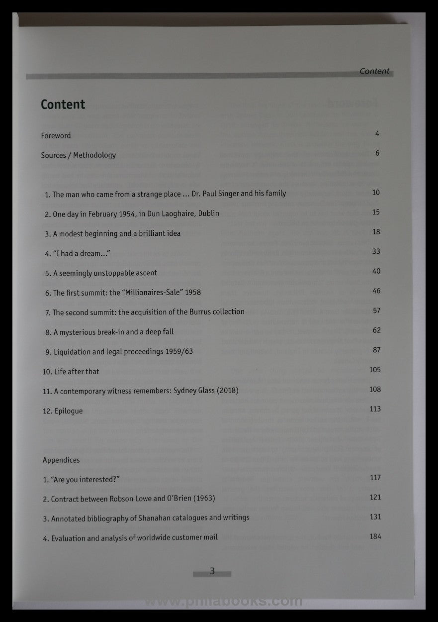 Maassen, W., Dr. Paul Singer & the History of Shanahan Auctions. F ...