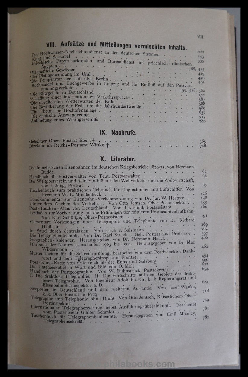 1904, Archiv für Postgeschichte und Telegraphie, Beihefte zum Amts ...
