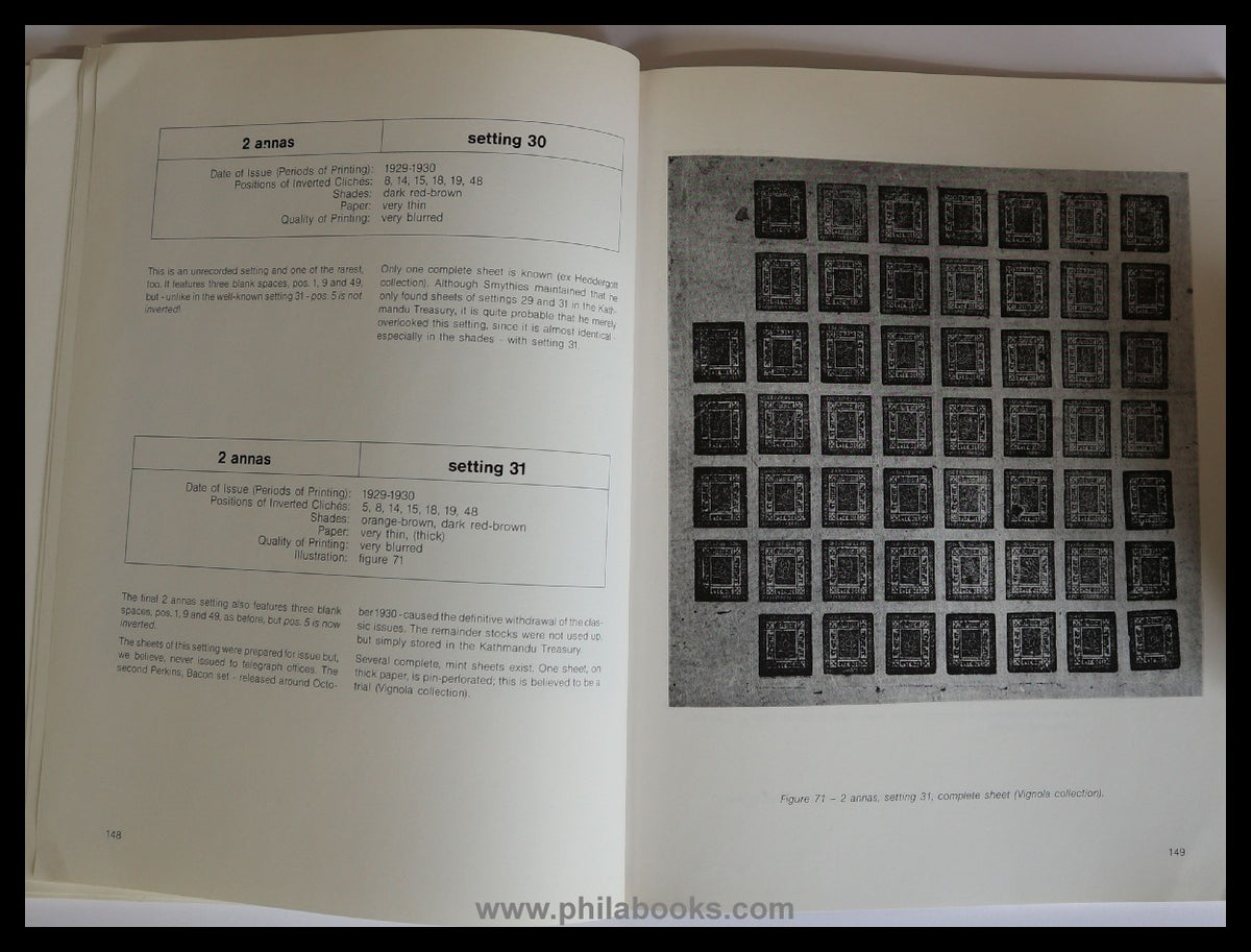 Hellrigl/ Vignola, The Classic Stamps of Nepal, 1984, Plattierungs ...