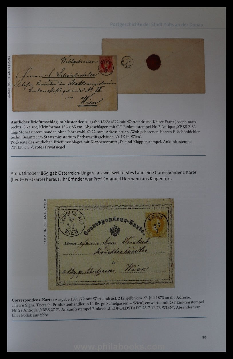 Krammer, S., Postal history of the city of Ybbs on the Danube, 2nd expanded ...