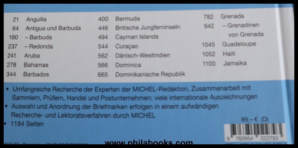Michel, Karbische Inseln, 40. letzte Auflage, 2019/2020, 2 Bände, ...