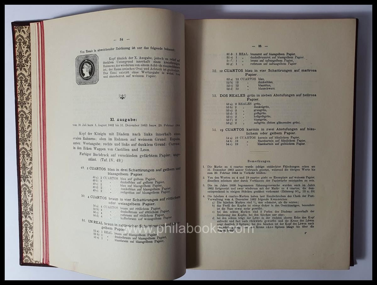 Friedrich, R., Die Postwertzeichen Spaniens/ Die Postwertzeichen S ...