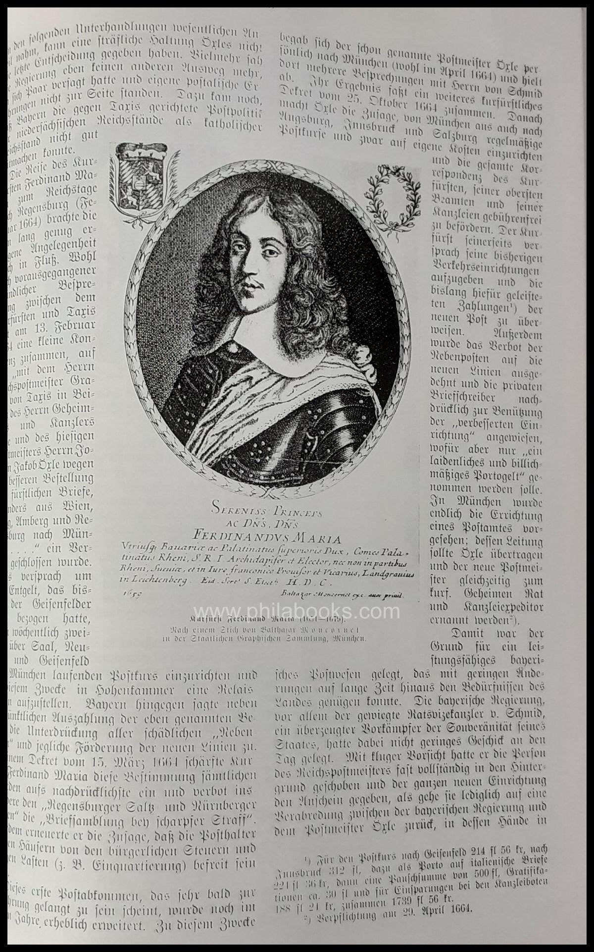 Münzberg W., Thurn und Taxis in Bayern, Postanstalten und Poststem ...