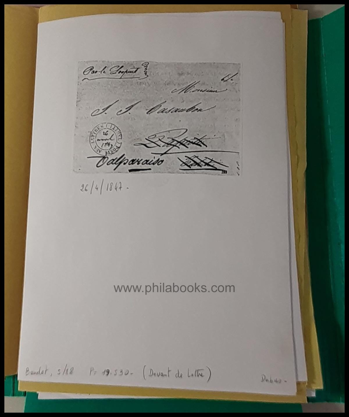 Tahiti, Archivunterlagen Eugen Langlais, dabei zahlreiche Kopien f ...