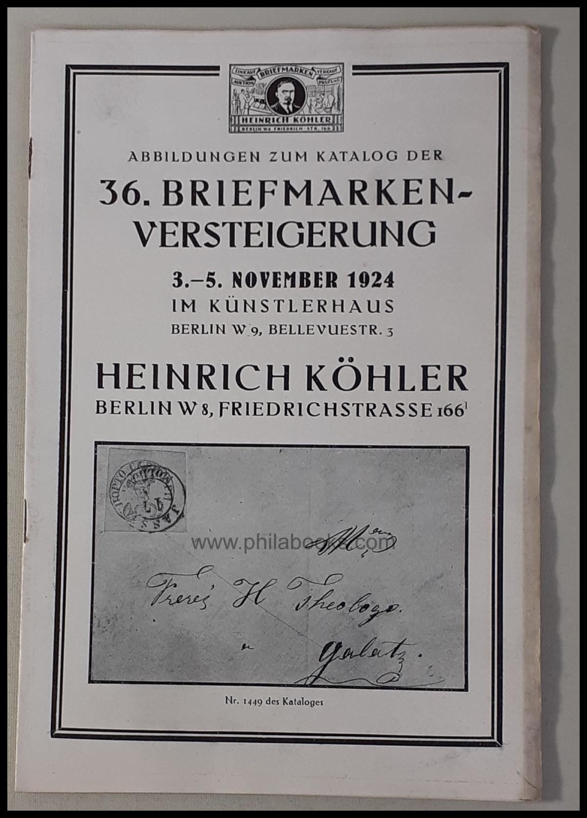 HeinrichKöhler, Auktion 036, 1924-11