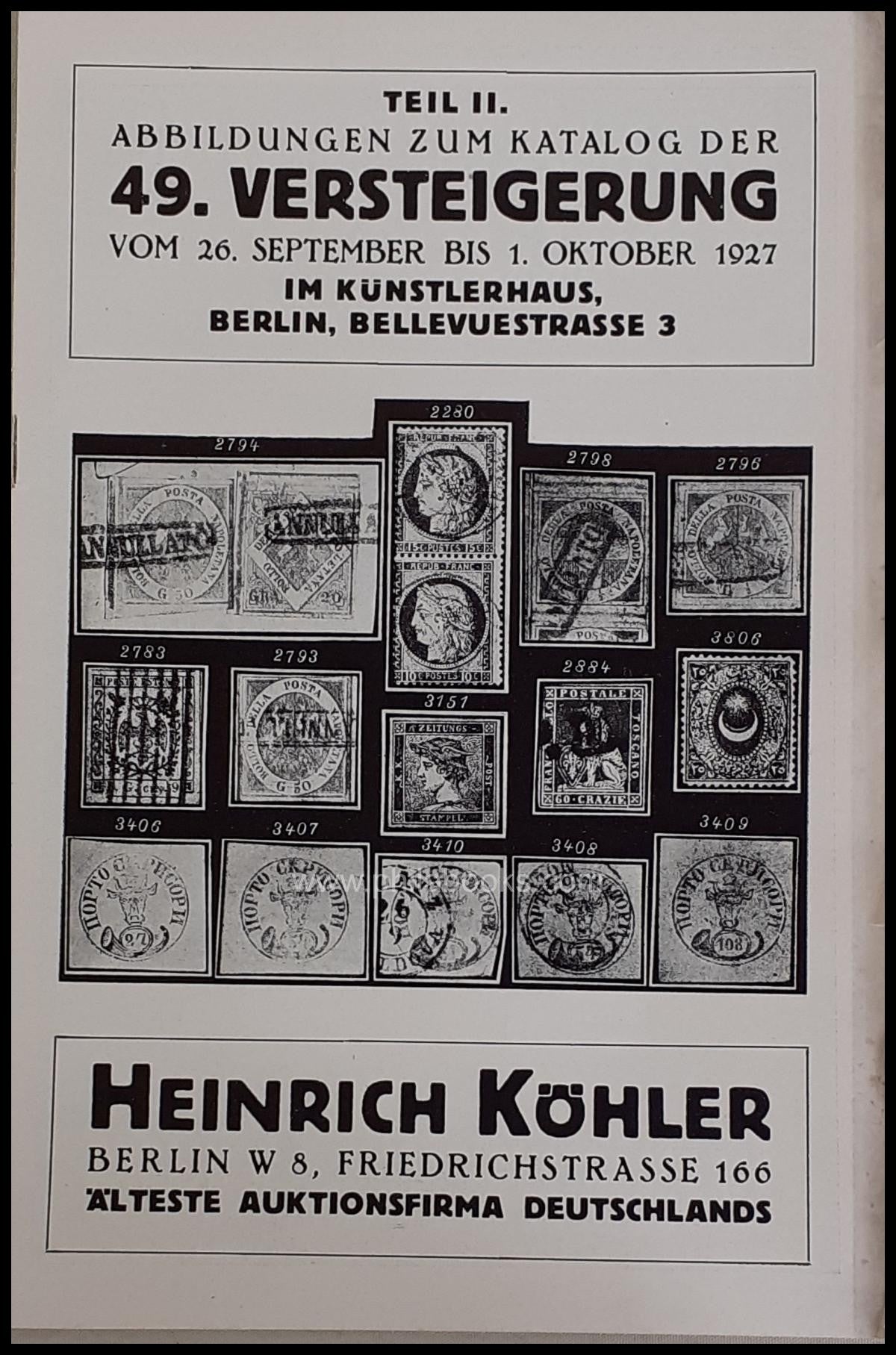 HeinrichKöhler, Auktion 049, 1927-09