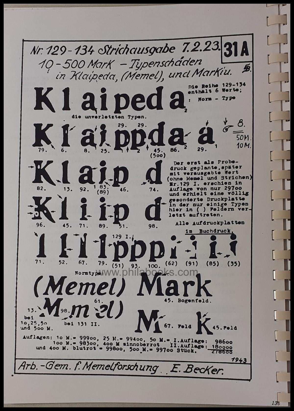 Zuijdwegt, M.: Memel, Deel 1, Franse uitgave/ Deel 2 Litauwse uitg ...
