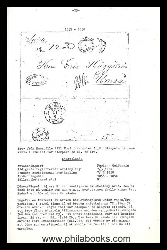 Ivarsson, U., En studie av de svenska lösenstämplarna 1843-1874, 7 ...