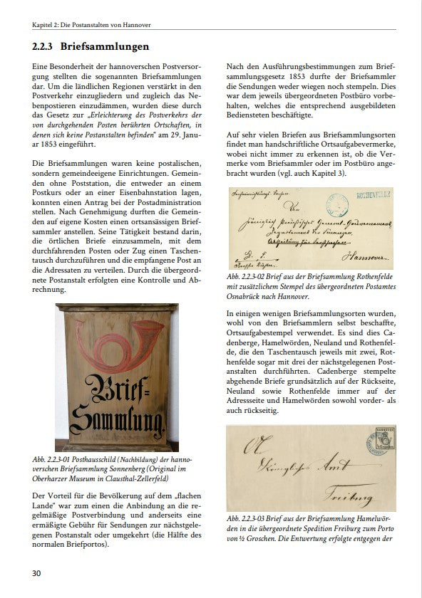Berger, Grobe, Kasburg, Rosenau, Schwoon: "HANNOVER - Postanstalten und Poststempel"