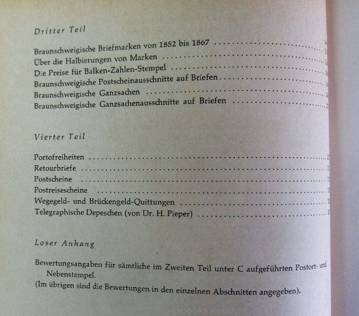 Bade, H., 333 years of the Braunschweigische Post 1535-1867, 1960, handbook ...