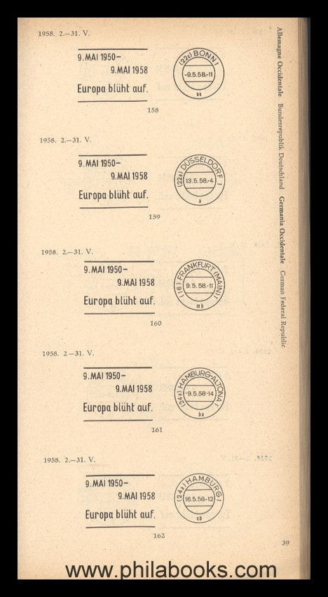Rogers (Hrsg.), Oblitérations et Timbres-Poste 'Europa'/ Europa-Po ...