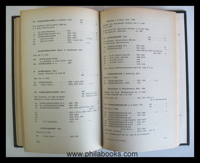 Winkler, K., Handbuch der Bayerischen Poststempel, hier die Origin ...