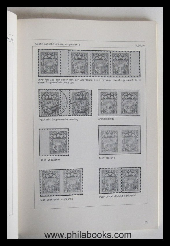 Hofmann, v. H., Lettland-Handbuch, Teil I-III, Die Briefmarken, 19 ...