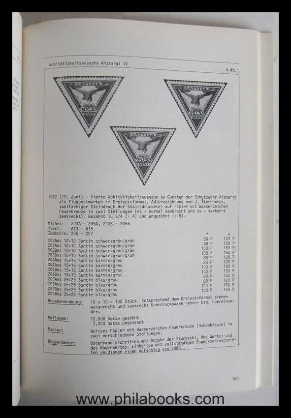 Hofmann, v. H., Lettland-Handbuch, Teil I-III, Die Briefmarken, 19 ...
