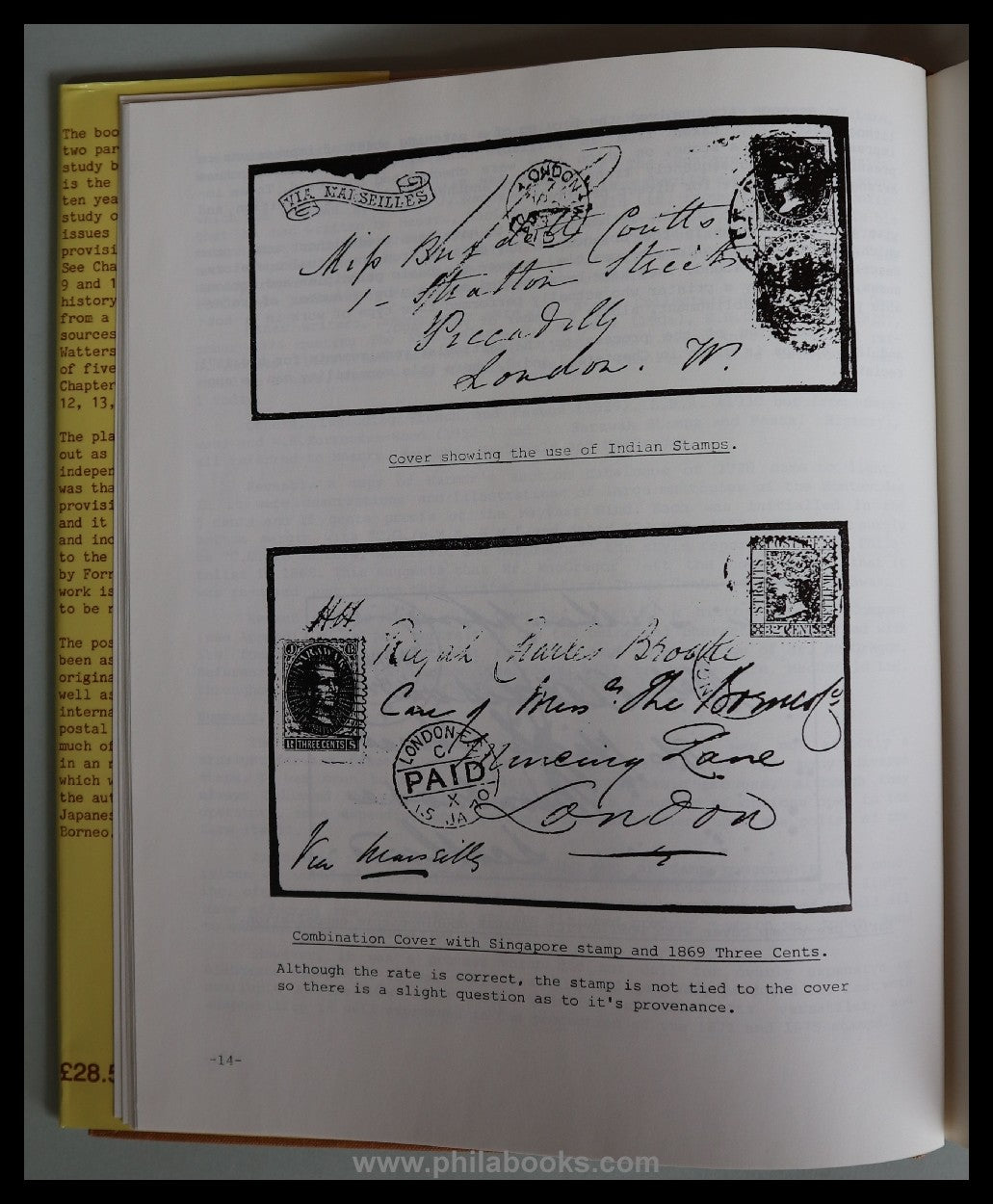 Batty-Smith/Watterson, Sarawak- The Issues of 1871 and 1875, Plati ...