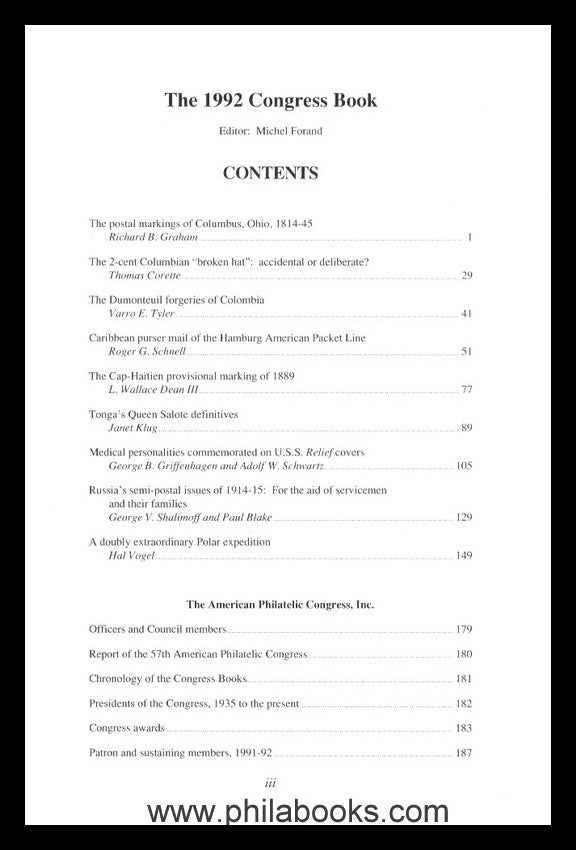 American Philatelic Congress Handbook (58 th), 10.10.1992, 187 S., ...