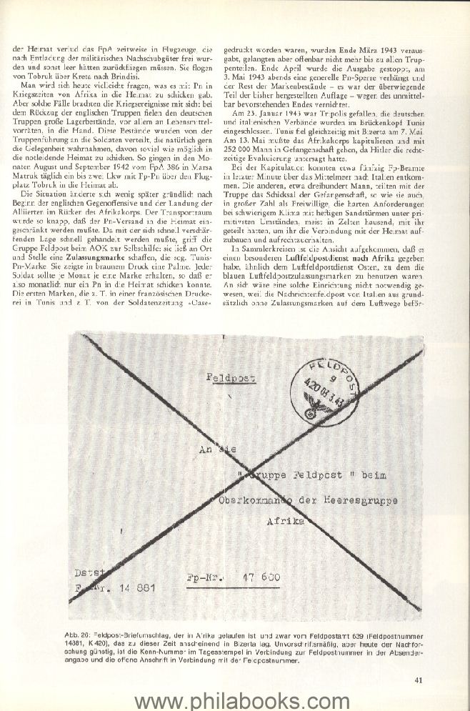 Gericke, B. Die deutsche Feldpost im Zweiten Weltkrieg, Eine Dokum ...