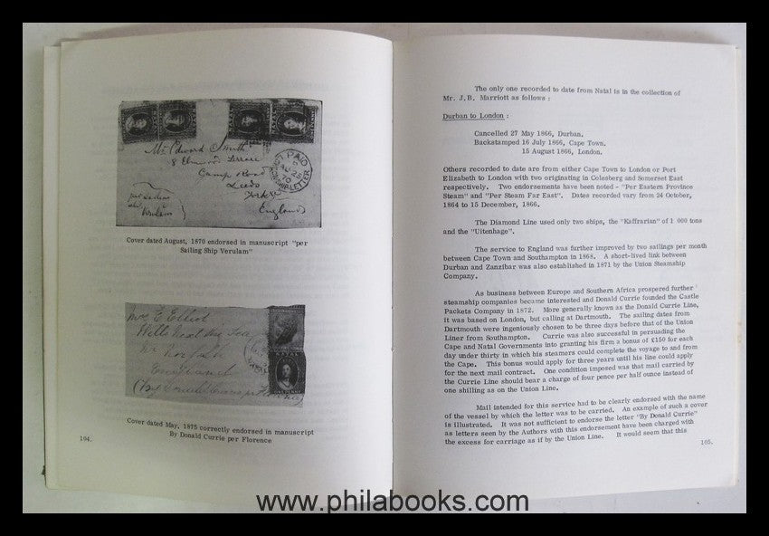 Hart/Kantey/Leon, The Postal Markings of Natal, 1977, Stempel- und ...
