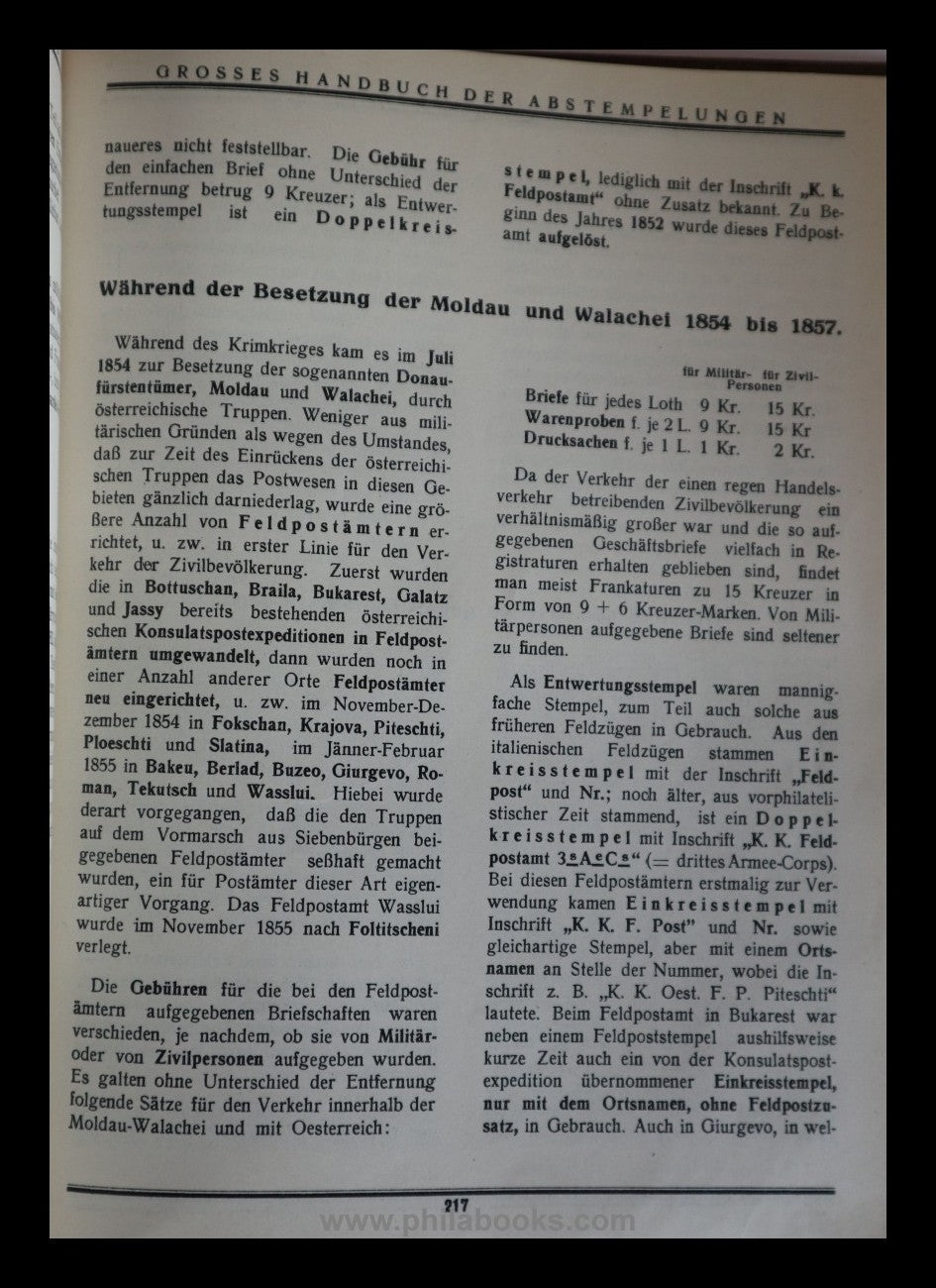 Müller, E., Grosses Handbuch der Abstempelungen von Altösterreich  ...