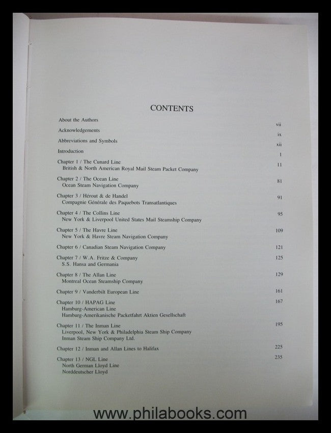 Hubbard/Winter, North Atlantic Mail Sailings 1840-75, 1988, Handbu ...