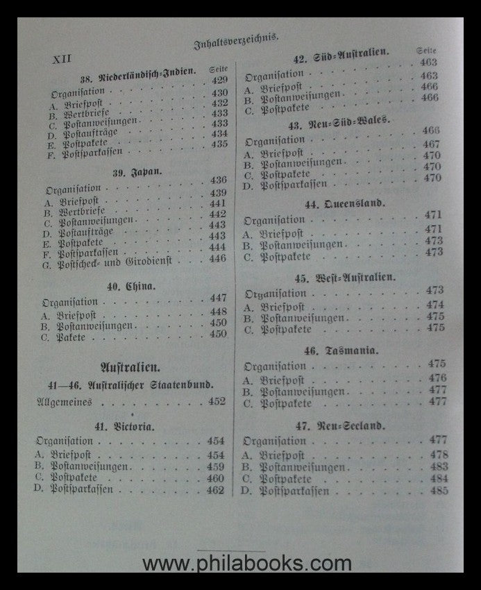 Sieblist, O., Die Post im Auslande, Eine Darstellung der Posteinri ...