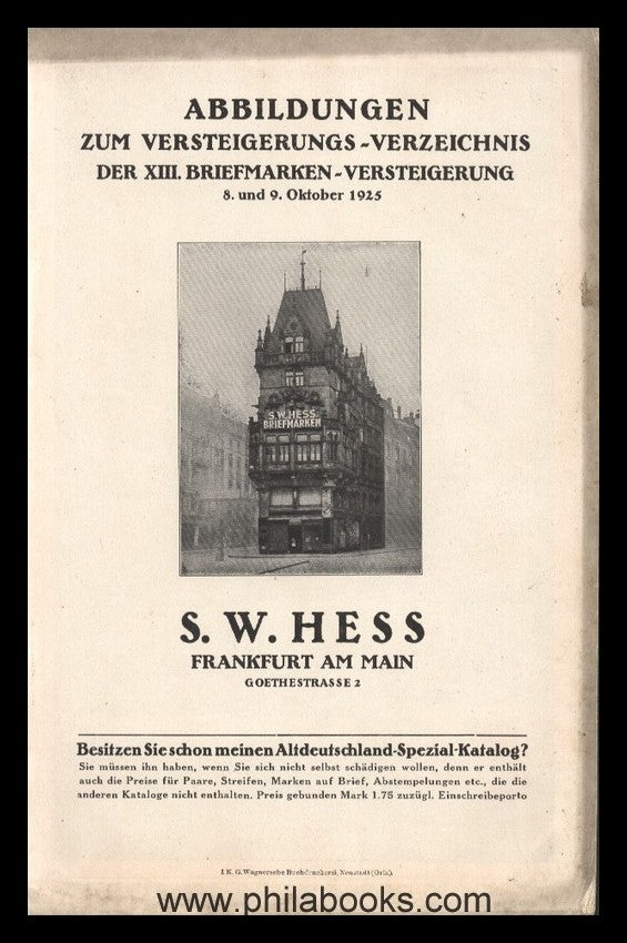 Hess, Auktion 013, 1925-10