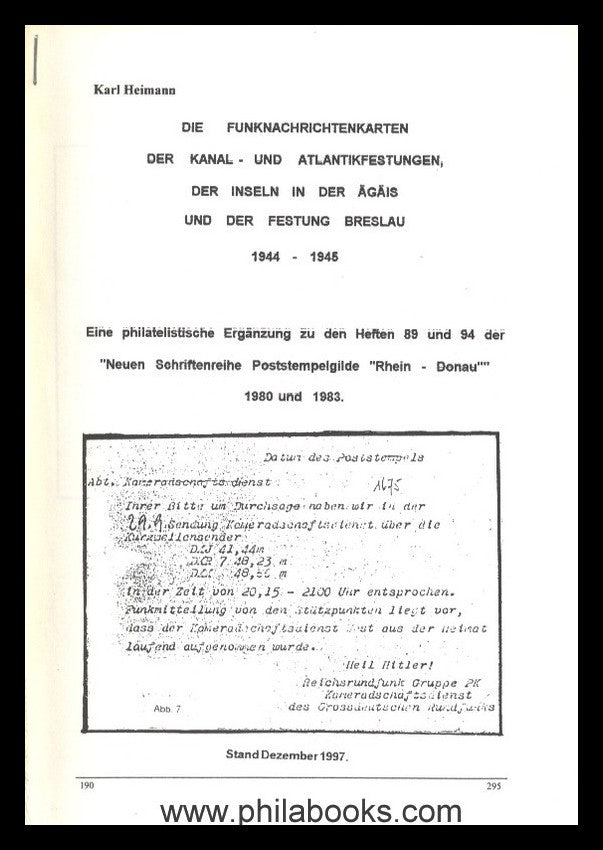 Heimann, K., Die Funknachrichtenkarten der eingeschlossenen Besatz ...