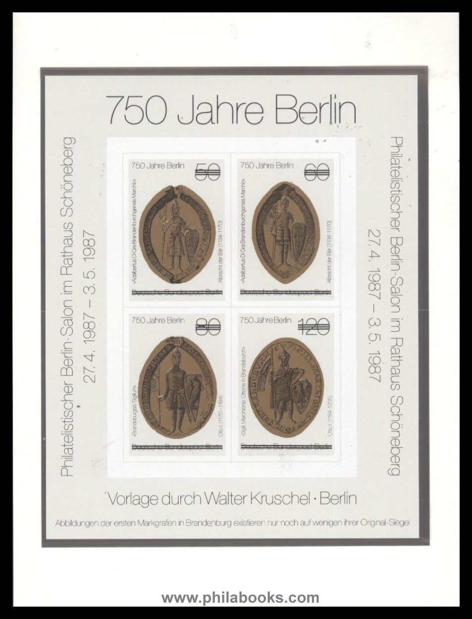 1987, Walter Kruschel, Berlin-Salon für Klassische Berliner Postge ...
