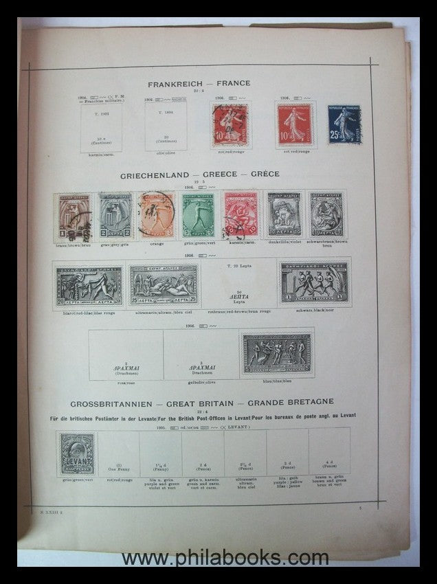 Schaubek's Briefmarken- Album, Nachtrag zu No. 23, Reform- Ausgabe ...