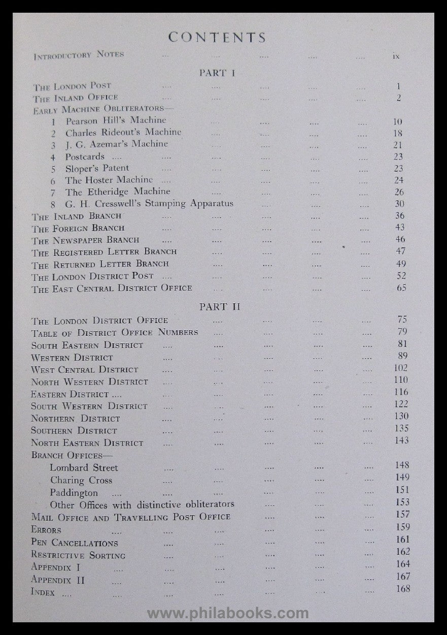 Westley, H.C., The Postal Cancellations of London 1840- 1890, With ...