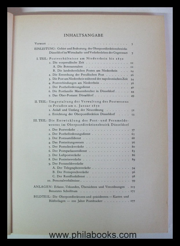 DÜSSELDORF, Dammer/ Suer, 100 Jahre Oberpostdirektion Düsseldorf,  ...