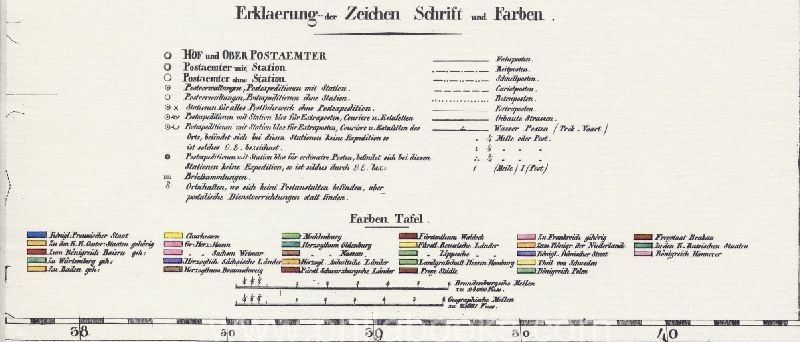 1826, PREUSSEN, Postkarte von dem Preussischen Staate in VI BLätte ...