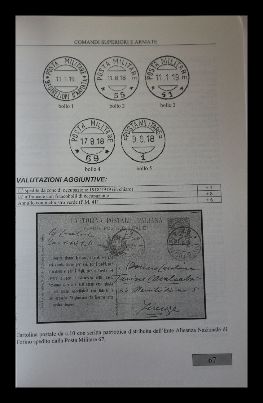 Marchese, G., La Posta Militare Italiana 1915-1923, 1999, italieni ...
