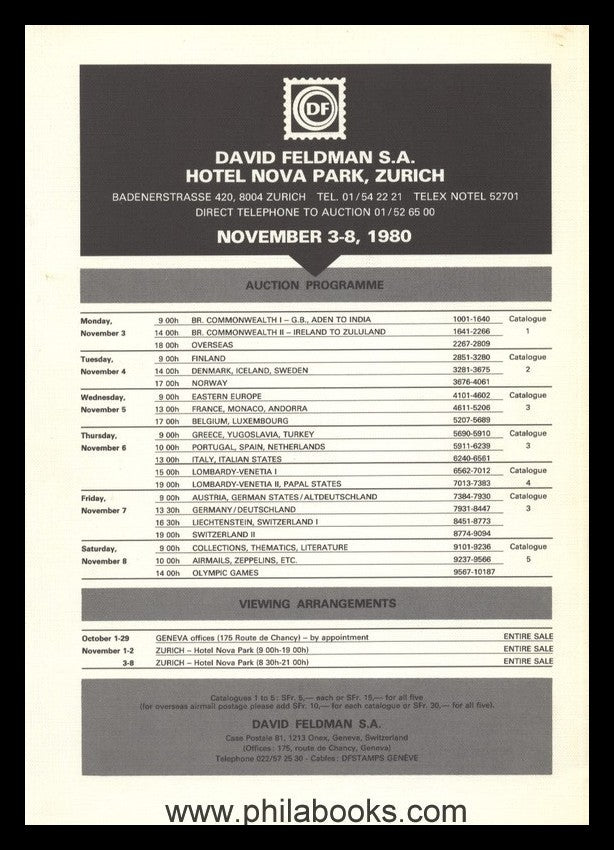 Feldman, Auction 005, 1980-11