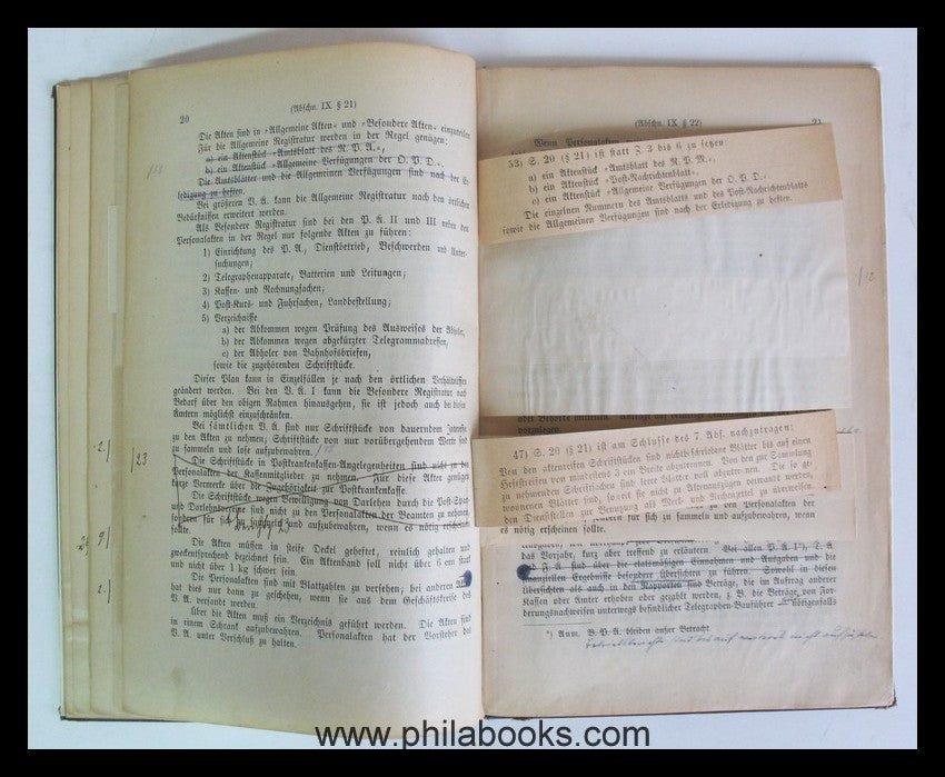 1910, Allgemeine Dienstanweisung für Post und Telegraphie, Abschni ...