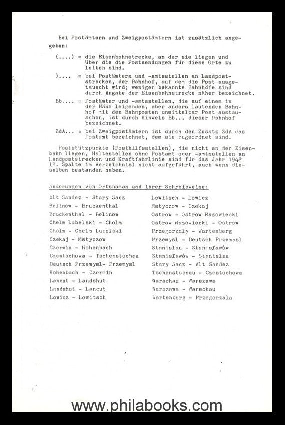 Mietke, R., Verzeichnis sämtlicher Postämter und Postamtsstellen i ...