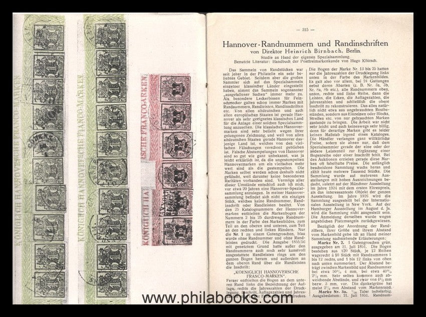 Hennig, Philatelistische Mitteilungen, Jg. VI., 1925, Heft Nr. 07, ...