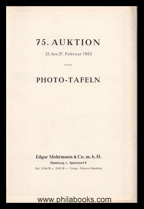 Mohrmann-München, Auktion 075, 1953-02, #ad, Dt. Kolonien