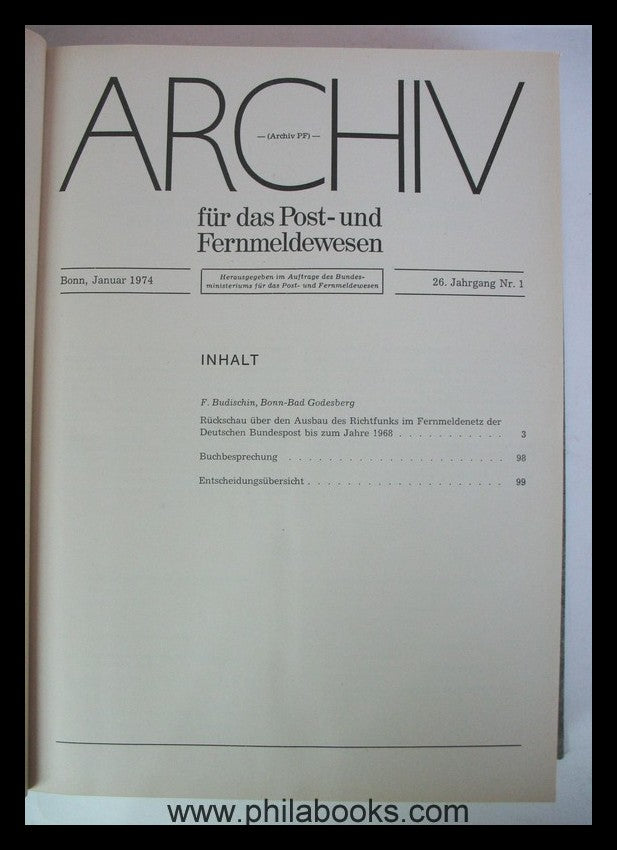 1974-1975, Archive for the Post and Telecommunications, complete with Iverz. ...